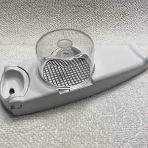 White Kitchen Gadget Chopper Dicer With Clear Dome‎ and Grid